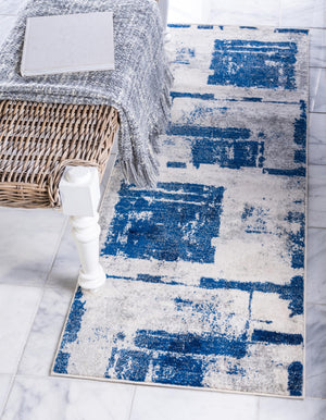 Unique Loom Navy 3' X 10' Tradition Runner - Timeless Design For Hallways And Entryways, Durable & Stylish! Navy,Blue  3132803-unique-loom