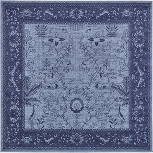 Unique Loom Blue La Jolla Runner Rug - Stylish Coastal Charm For Indoor Or Outdoor Spaces, 2' X 6'1" Size Blue  3133374-unique-loom