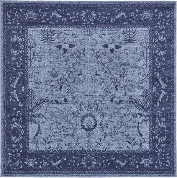 Unique Loom Blue La Jolla Runner Rug - Stylish Coastal Charm For Indoor Or Outdoor Spaces, 2' X 6'1" Size Blue  3133374-unique-loom