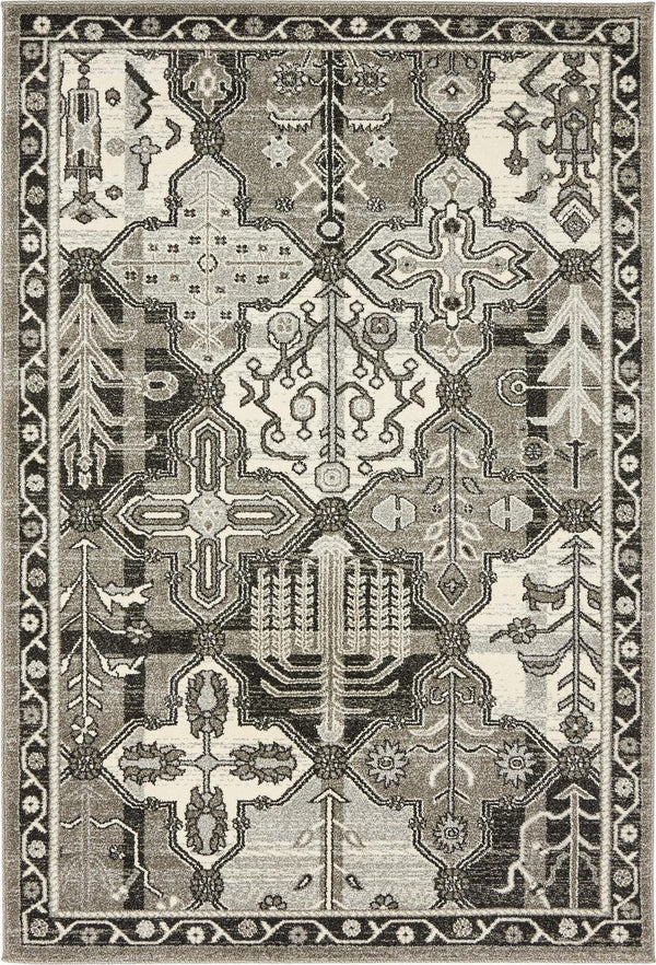 Unique Loom Ivory Runner - Elegant 2' X 6' La Jolla Design For Stylish Hallways And Entryways, Durable Weave Gray  3133409-unique-loom