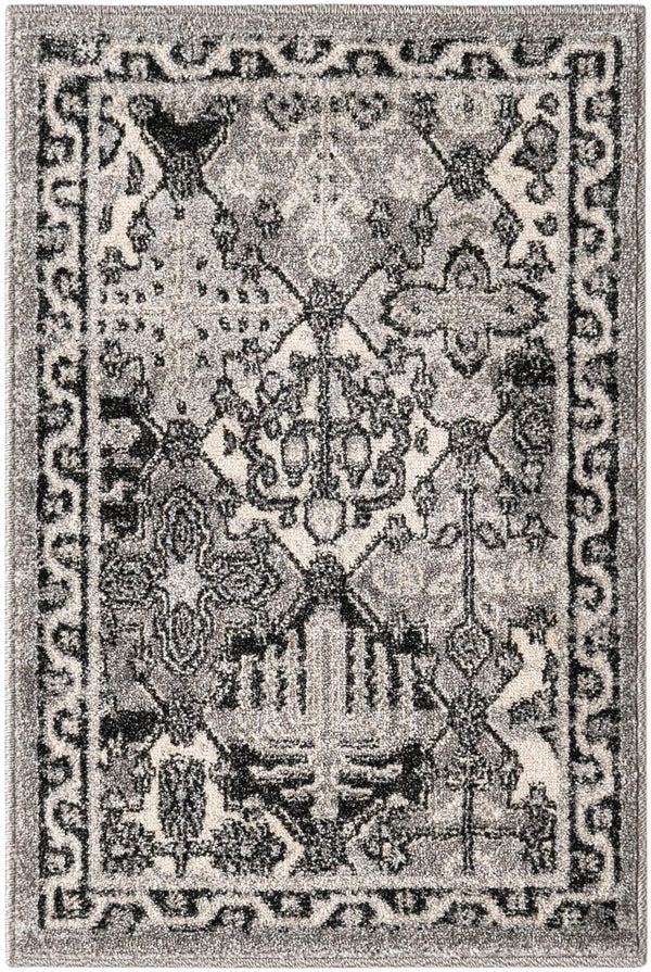 Unique Loom Ivory Runner - Elegant 2' X 6' La Jolla Design For Stylish Hallways And Entryways, Durable Weave Gray  3133410-unique-loom