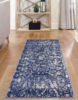 Unique Loom Blue La Jolla 6-foot Round Rug – Elegant, Durable Design Perfect For Modern And Traditional Spaces Blue  3119793-unique-loom