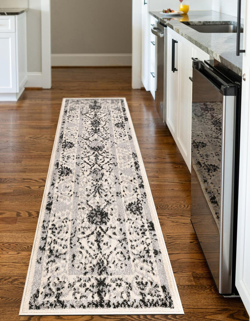 Unique Loom Beige Elegant Runner For Hallways - Durable 3' X 10' Design Perfect For Home Decor Enhancement Beige  3114704-unique-loom