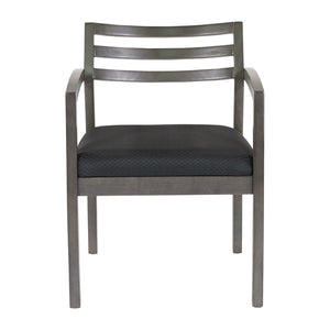 OSP Home Furnishings Napa Ladder Back Guest Chair Hardwood Veneer Frame for Reception and Conference Rooms NAP91SGW-3