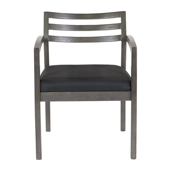 OSP Home Furnishings Napa Ladder Back Guest Chair Hardwood Veneer Frame for Reception and Conference Rooms NAP91SGW-3
