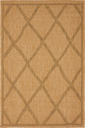 Unique Loom Brown Outdoor Trellis Rug - Stylish And Durable 4' X 6' Design For Your Patio Or Garden Space Brown  3135642-unique-loom