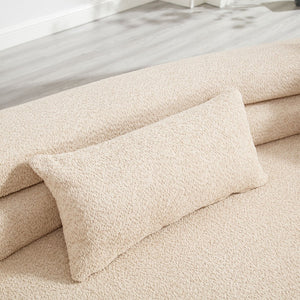 English Elm Modern Foam-Filled Sleeper Sofa Bed With Unique Boucle Design For Living Room & Bedroom Decor W2705S00007-GIGA