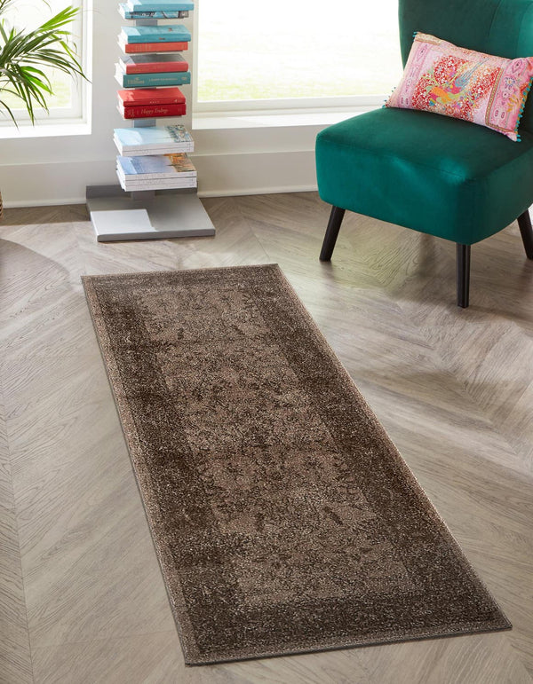 Unique Loom Rust La Jolla Runner Rug - 2' X 6' In Warm Earthy Tone, Durable For High Traffic Hallways Brown  3137281-unique-loom