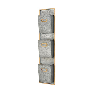 Whitepark Bay Wall Organizer - Pewter and Gold 3138-500 Elk Home