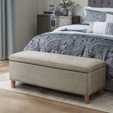 Caymus Transitional Rectangular Storage Bench with Soft Close Lid for Chic Home Organization