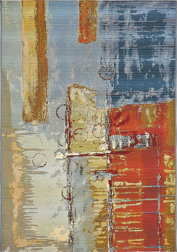 Unique Loom Red Outdoor Modern 6-foot Runner Rug - Vibrant Weather-resistant Decor For Patios And Decks Multi  3138464-unique-loom