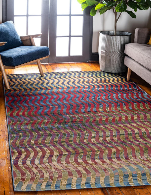 Unique Loom Multi Vibrant 2' X 3' Outdoor Rug - Enhance Your Space With Modern Style And Durable Design Today! Multi  3141047-unique-loom