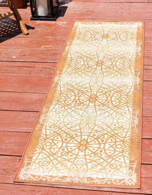 Unique Loom Blue Outdoor Trellis Runner – Elegant 3' X 5' Design For Patio & Walkway, Durable & Stylish Decor Beige  3180187-unique-loom