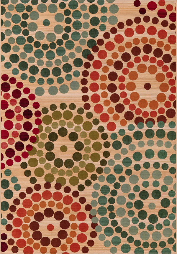 Unique Loom Multi Outdoor Modern 2' X 6' Multi-hued Runner Rug - Durable, Stylish & Weather-resistant Design Beige  3138507-unique-loom