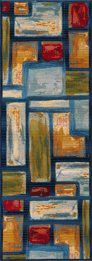 Unique Loom Multi Outdoor Modern 2' X 6' Multi-hued Runner Rug - Durable, Stylish & Weather-resistant Design Multi  3138529-unique-loom