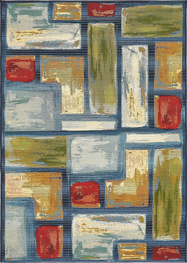 Unique Loom Multi Outdoor Modern 2' X 6' Multi-hued Runner Rug - Durable, Stylish & Weather-resistant Design Multi  3138532-unique-loom