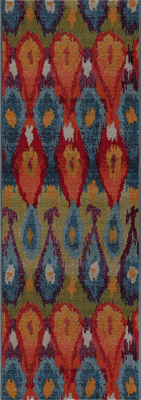 Unique Loom Multi Outdoor Modern 2' X 6' Multi-hued Runner Rug - Durable, Stylish & Weather-resistant Design Multi  3138571-unique-loom