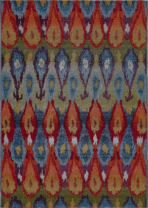 Unique Loom Multi Outdoor Modern 2' X 6' Multi-hued Runner Rug - Durable, Stylish & Weather-resistant Design Multi  3138574-unique-loom
