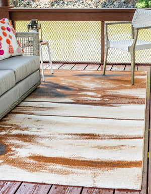 Unique Loom Multi Vibrant 2' X 3' Outdoor Rug - Enhance Your Space With Modern Style And Durable Design Today! Brown  3141065-unique-loom