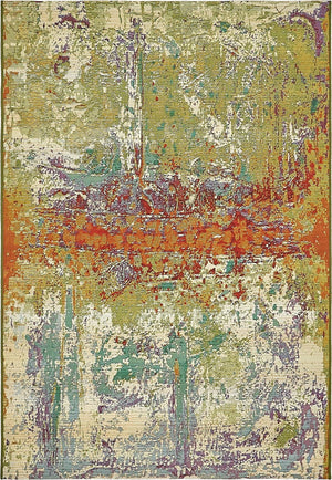 Unique Loom Rust Red Outdoor Modern Rug - Stylish 4'1" X 6'1" Design To Enhance Your Outdoor Living Space Multi  3138602-unique-loom