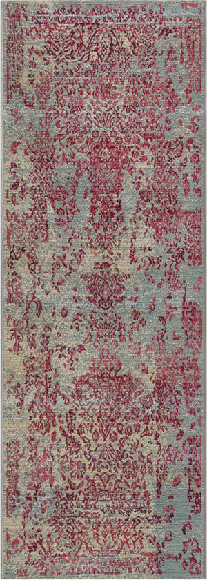 Unique Loom Light Blue Outdoor Botanical Rug – Refreshing Design For Stylish Patios And Gardens, 4' X 6' Size Blue  3138620-unique-loom