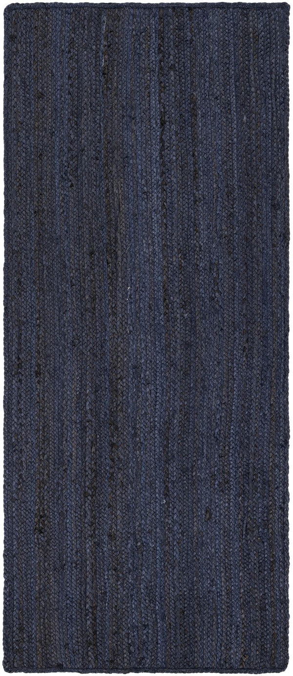 Unique Loom Navy Braided Jute Rug - Eco-friendly Accent Piece For Home Decor, Compact And Versatile Design Navy,Blue  3138952-unique-loom