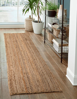 Unique Loom Navy Braided Jute Rug - Eco-friendly Accent Piece For Home Decor, Compact And Versatile Design Natural  3138962-unique-loom