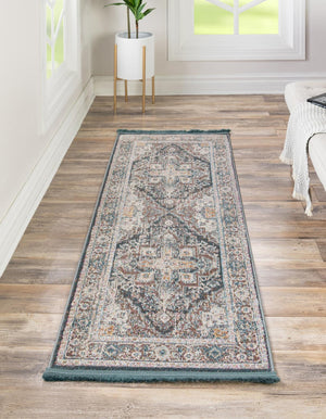 Unique Loom Multi 2' X 8' Baracoa Runner - Vibrant Colors And Unique Patterns To Brighten Your Home Décor! Gray  3184232-unique-loom