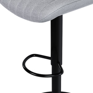 English Elm Swivel Modern Adjustable Bar Stools with 360° Rotation, Ergonomic Backrest, Soft Knit Seats Grey W2699P360245