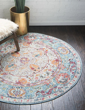 Unique Loom Turquoise 8-foot Runner Rug - Bright, Durable Design Perfect For High-traffic Areas And Décor Blue  3167098-unique-loom