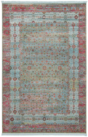 Unique Loom Blue 3' X 10' Baracoa Runner - Stylish Hallway Decor With Vibrant Color And Artistic Patterns Blue  3139718-unique-loom