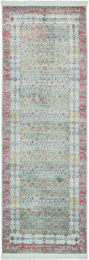 Unique Loom Blue 3' X 10' Baracoa Runner - Stylish Hallway Decor With Vibrant Color And Artistic Patterns Blue  3139724-unique-loom