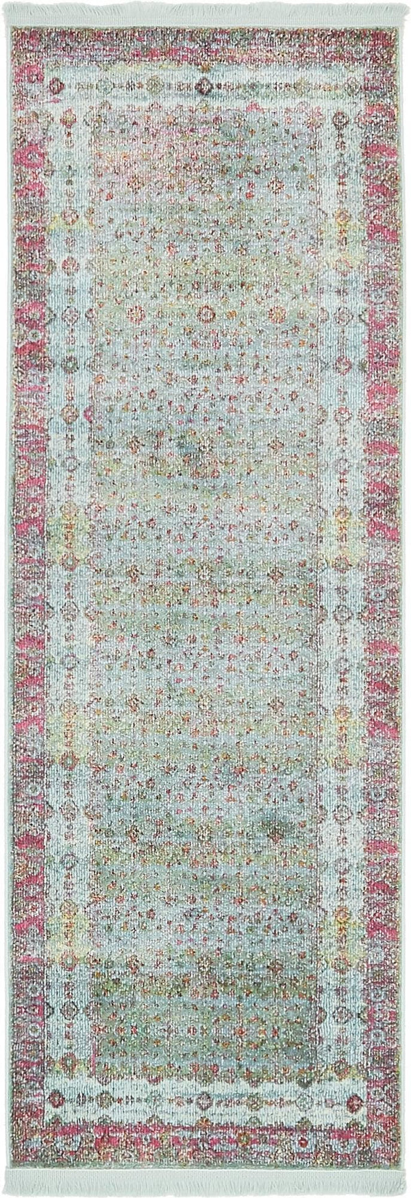 Unique Loom Blue 3' X 10' Baracoa Runner - Stylish Hallway Decor With Vibrant Color And Artistic Patterns Blue  3139724-unique-loom
