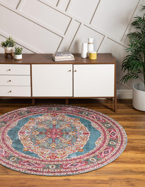 Unique Loom Turquoise 8-foot Runner Rug - Bright, Durable Design Perfect For High-traffic Areas And Décor Turquoise  3167050-unique-loom