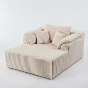 English Elm 60inch Corduroy Cloud Chaise Lounge Deep Foam Boneless Sofa for Living Room Retreat W1919P414124