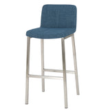 Christopher Knight Home® - Noble House - Sabiniano Blue Fabric Barstool (Set of 2)