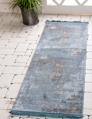 Unique Loom Multi 2' X 8' Baracoa Runner - Vibrant Colors And Unique Patterns To Brighten Your Home Décor! Turquoise  3184254-unique-loom