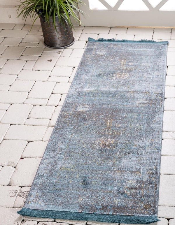 Unique Loom Multi 2' X 8' Baracoa Runner - Vibrant Colors And Unique Patterns To Brighten Your Home Décor! Turquoise  3184254-unique-loom