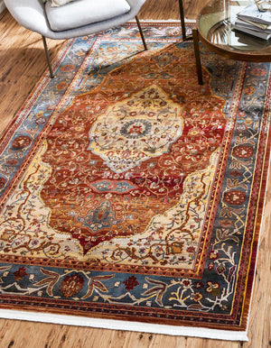 Unique Loom Multi Vibrant 4x6 Baracoa Rug - Stylish, Colorful Centerpiece To Enhance Your Home's Ambiance Today! Red  3140236-unique-loom