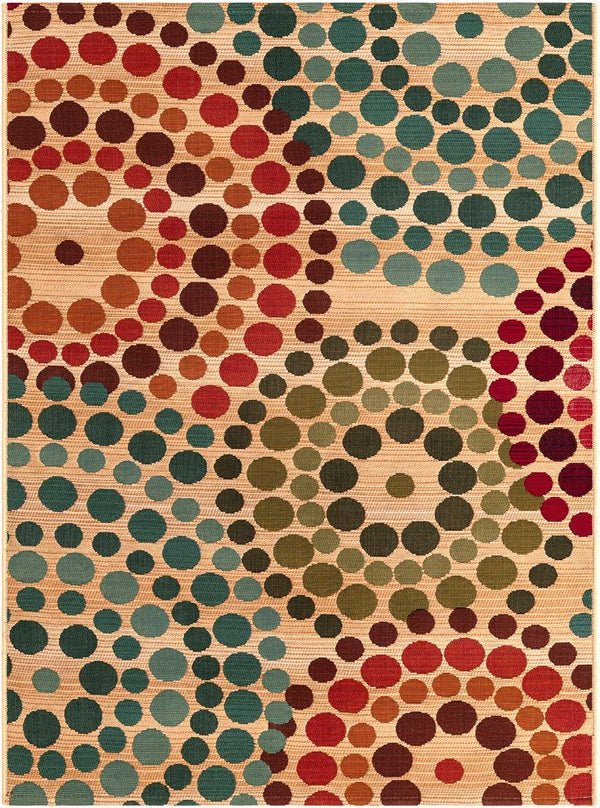 Unique Loom Multi Vibrant 2' X 3' Outdoor Rug - Enhance Your Space With Modern Style And Durable Design Today! Beige  3141039-unique-loom