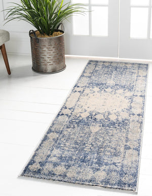 Unique Loom Gray Asheville Collection Area Rug - Elegant 5' X 8' Design For Living Rooms Or Bedrooms Decor Navy,Blue  3141720-unique-loom