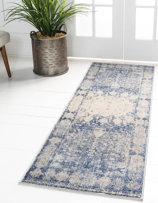 Unique Loom Gray Asheville Collection Area Rug - Elegant 5' X 8' Design For Living Rooms Or Bedrooms Decor Navy,Blue  3141720-unique-loom