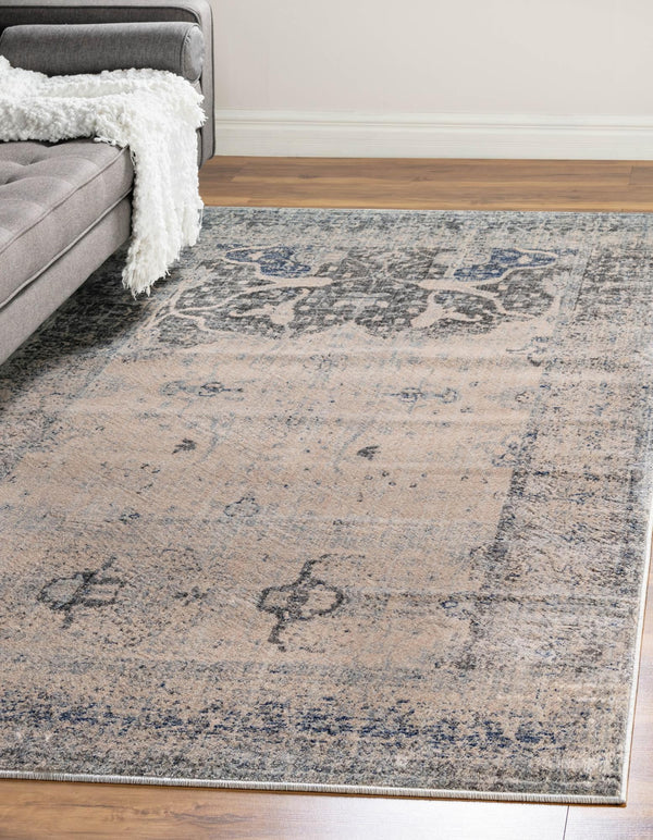 Unique Loom Gray Asheville Collection Area Rug - Elegant 5' X 8' Design For Living Rooms Or Bedrooms Decor Gray  3141748-unique-loom