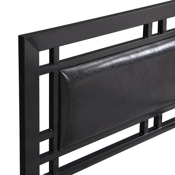 English Elm Twin Sturdy Metal Bed Frame for Twin Mattress — Quiet, Tool-Included Assembly, No Box Spring Needed, 300LB Capacity Black 43.7 L x 24 W x 3.35 H W2297P347753