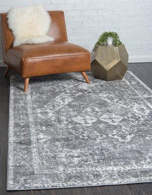 Unique Loom Gray Rosso 2' X 3' Area Rug - Modern Design For Contemporary Interiors And Small Spaces Elegance Gray  3145825-unique-loom