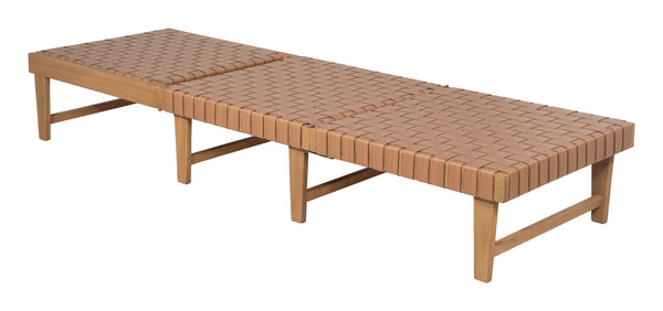 Zuo Modern Breath Chaise Lounge Brown - Modern Acacia Wood & Synthetic Rattan For Elegant Indoor Relaxation Brown Solid Acacia Wood,100% Polyethylene 704162-zuo-modern