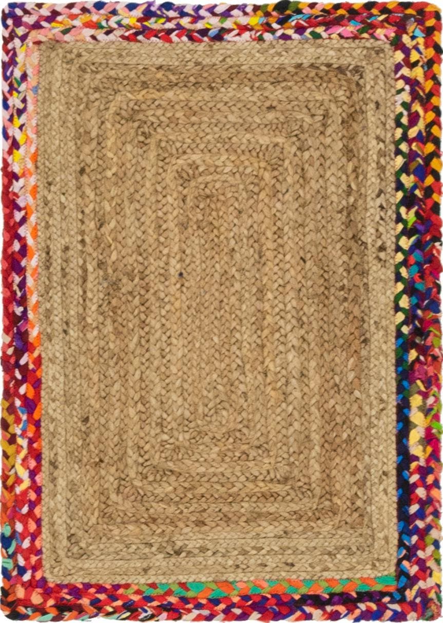 Unique Loom Natural Braided Jute Rug - Enhance Your Space With Organic Warmth And Stylish Textured Design Natural  3142952-unique-loom