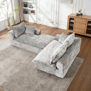 English Elm 103" Chenille Cloud Sectional Modular L Shape Sofa for Spacious Living Room Comfort W1170S00043