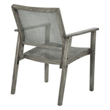 OSP Home Furnishings Lavine Cane Armchair Rustic Grey