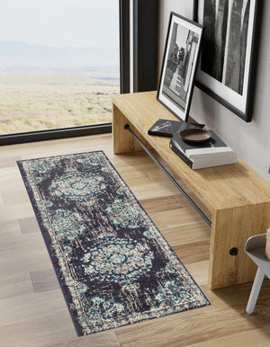 Unique Loom Green Penrose Rug - Modern Geometric Design In Rich Green For Stylish Living And Dining Spaces Navy,Blue  3143392-unique-loom